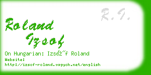 roland izsof business card